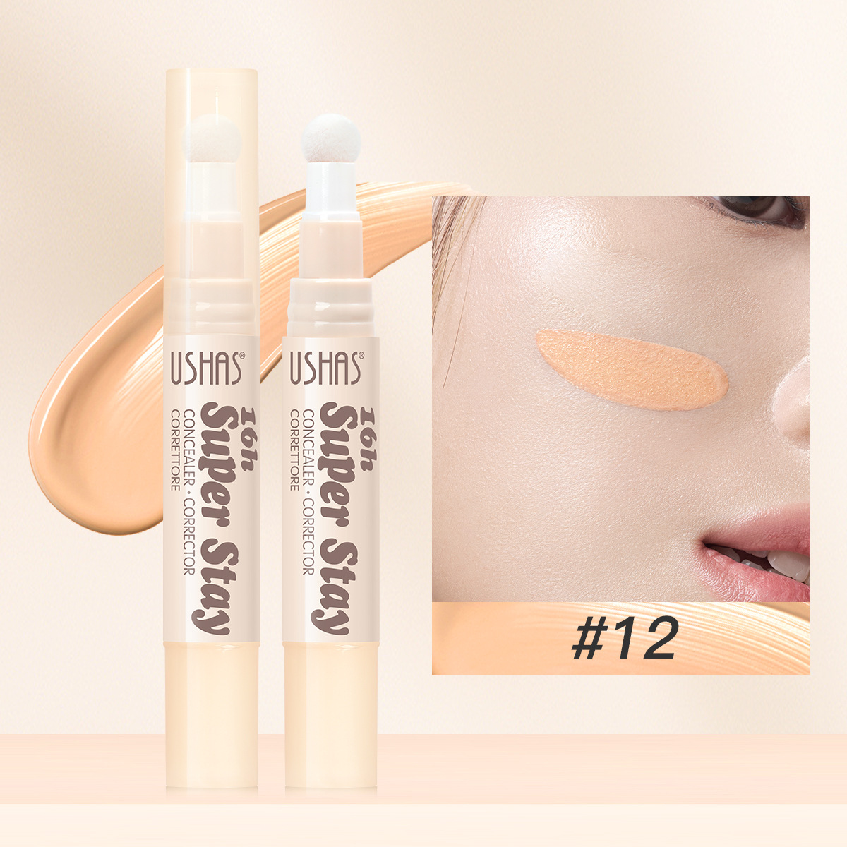 USHAS punto transfronterizo de venta caliente barra de base blanqueador para aclarar la piel, círculos oscuros al por mayor blanqueador UC111