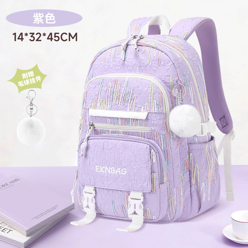 Mochila escolar para niñas de 5.º a 6.º grado, estilo nuevo 2025, impermeable, de gran capacidad, tela Oxford.