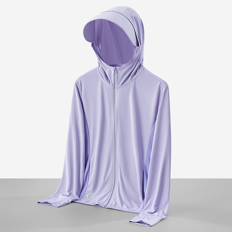 Ropa de protección solar para mujeres verano 2022 nuevo hielo anti-UV transpirable ropa de pesca de protección solar para hombres de bicicleta abrigo delgado image 8