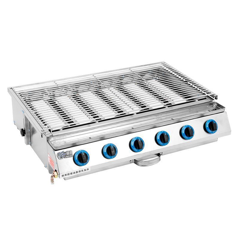 Protección de apagón de gas mercado nocturno barraca de ostras asadas vieiras horno de barbacoa gas licuado gas natural comercial gas