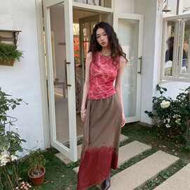 辣妹露背粉色背心女内搭镂空设计感小众甜美风修身气质短款上衣女