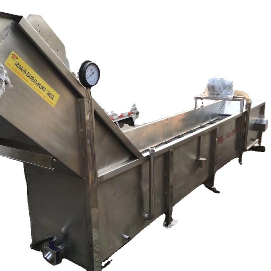 供应 大产量鸡爪漂烫机 网带式烫爪机 鸡脚脱皮机鸡爪去皮设备