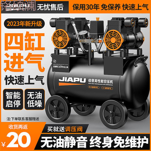 Xdd Jiapu Air Compressor Air Pump Small 220V Air Compressor Oil-Free Silent High-Pressure Woodworking Spray Paint Punch