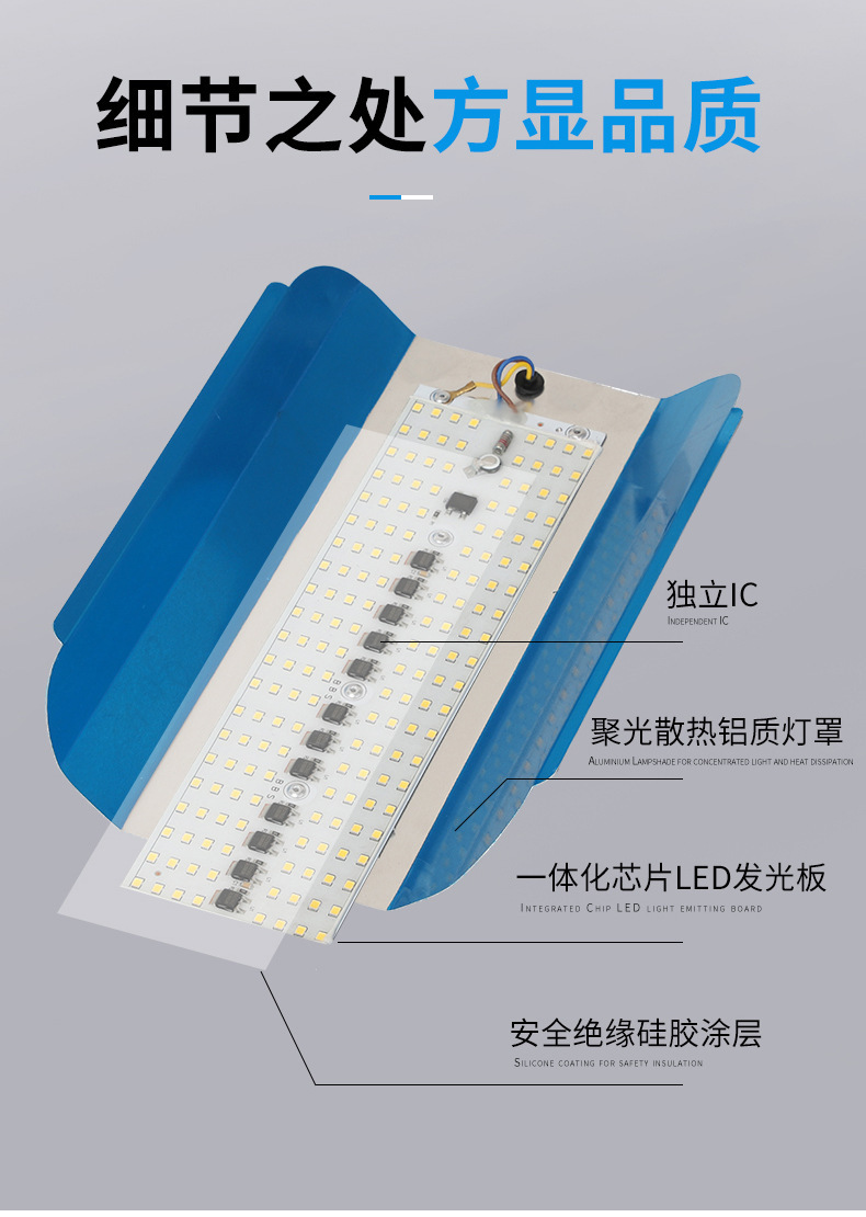 led碘钨灯高亮防水户外LED照明灯夜市地摊灯泛光灯 50W 100W 200W-阿里巴巴