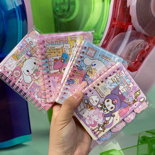 100K classified coil notebook, new Sanrio family Kuromi diary, mini pocket notebook