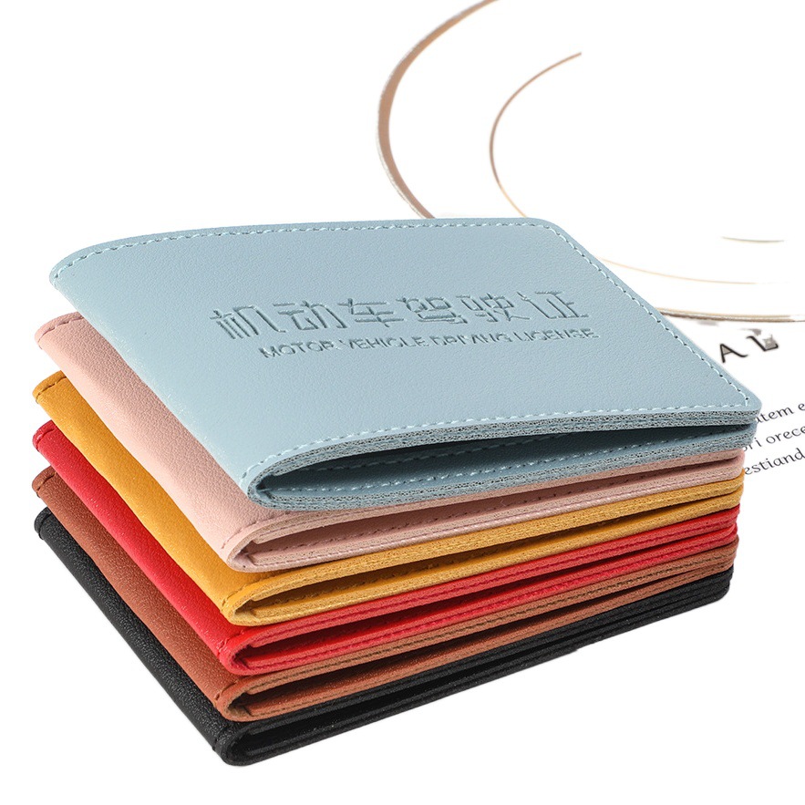 Color driver's license set high-end motor vehicle driving license card storage leather case fashion multi-card ID set Wholesale