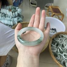 新疆天山翠手镯雪翠冰种飘花玉石手镯天然金丝玉翡翠色玉石手镯