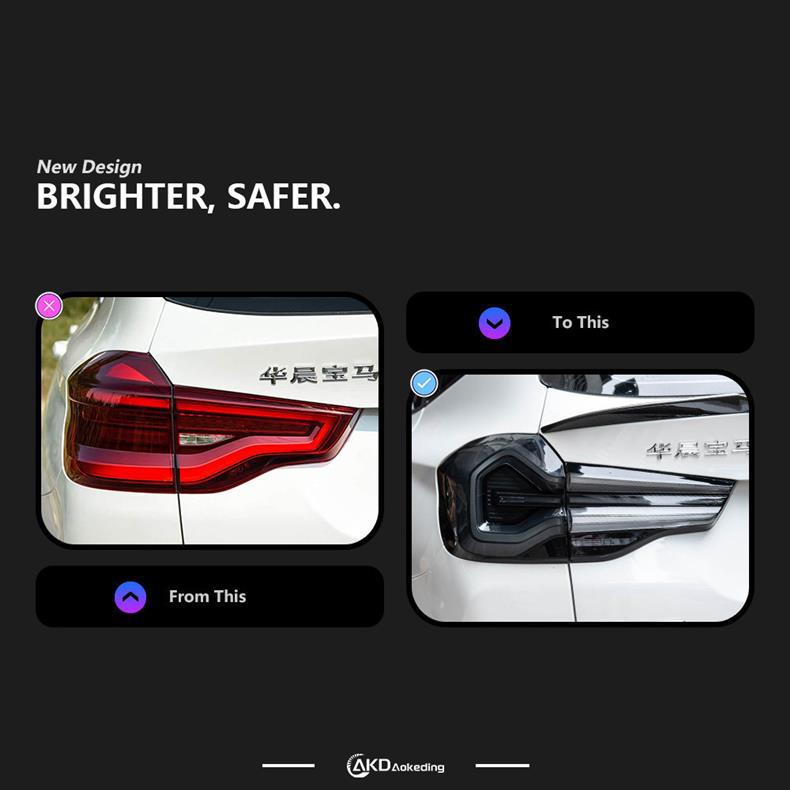 Specifically designed for 2018-2023 BMW X3 tail light assembly G01 G08, modified with Venom tail lights and sequential turn signals