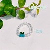 Summer cute brand elastic fruit ring with crystal, internet celebrity