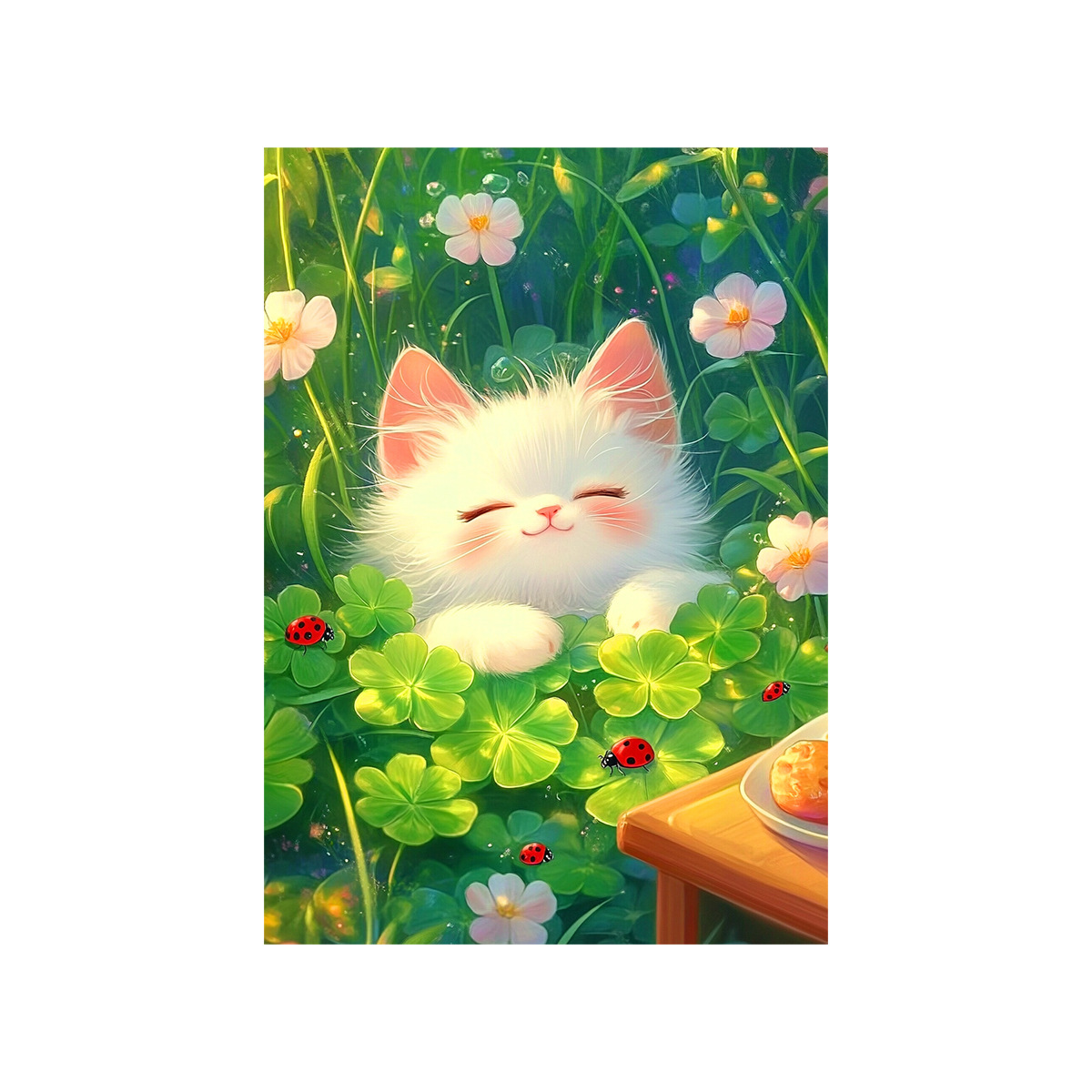 Cuatro hojas gatos paquetes de material de bordado cruzado impresión de alta definición DIY kits hechos a mano fabricantes al por mayor decoración de la sala de estar image 5