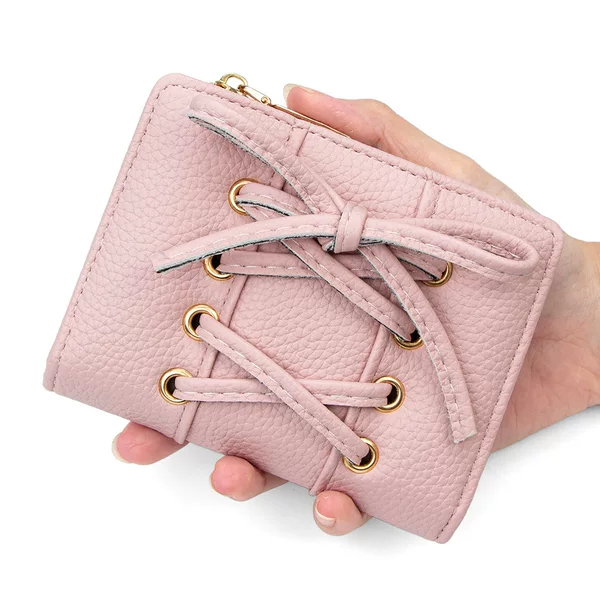 Korean-Style Bow-Tie Coin Purse, Cute Short Style, Large Capacity, Fashionable Women's Small Bag