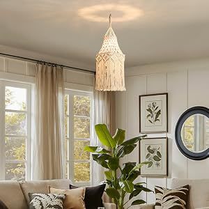 Estilo europeo y americano tejido a mano pantalla larga borla pantalla B & B pantalla decorativa estilo bohemio pantalla decorativa
