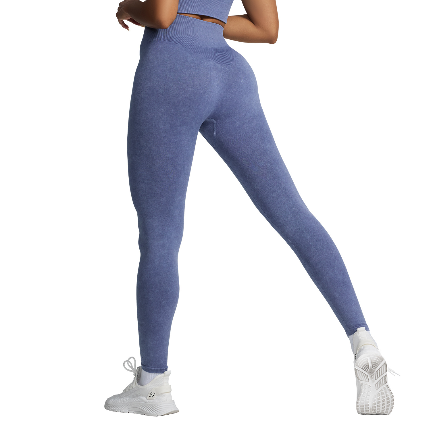 Europa y los Estados Unidos de cintura alta, caderas, arena, limpieza, pantalones de entrenamiento de caderas de miel, pantalones deportivos apretados para el exterior.