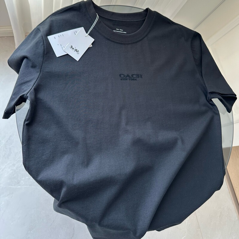 Summer New Style Men's Breathable Short-Sleeve T-Shirt with Small Letter Logo, Round Neck, Casual Commuting, High-End, Unisex, Loose Fit, Minimalist Summer New Style Men's Breathable Short-Sleeve T-Shirt with Small Letter Logo, Round Neck, Casual Commuting, High-End, Unisex, Loose Fit, Minimalist