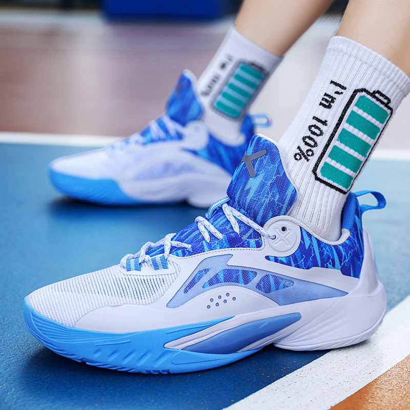Flash Attack 10 Basketball Shoes for Men, Cherry Blossom Pink, Breathable Practical Sneakers for Students, Non-Slip Friction Sound-Making Children's Sports Shoes
