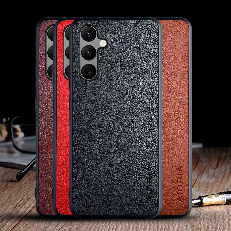 Suitable for [Samsung] Galaxy S23Plus Sam S23 Ultra business litchi skin pattern mobile phone case
