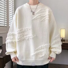デザイン感のある小衆セーターの男性潮冬には、廃土風ニットの男性のゆるい怠惰なセーターを厚くする