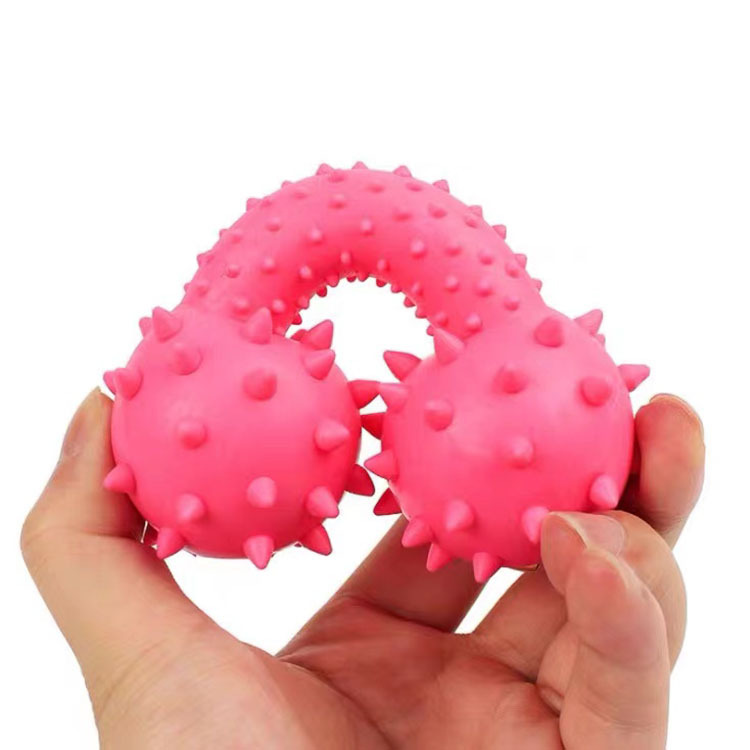 Juguete de sonido para perros con barra de púas TPR juguete molar resistente a mordidas juguete educativo juguete de goma suministros para mascotas