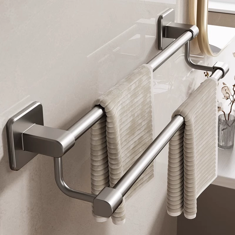 Space aluminum towel rack without punching toilet rack toilet toilet toilet storage rack kitchen multi-function