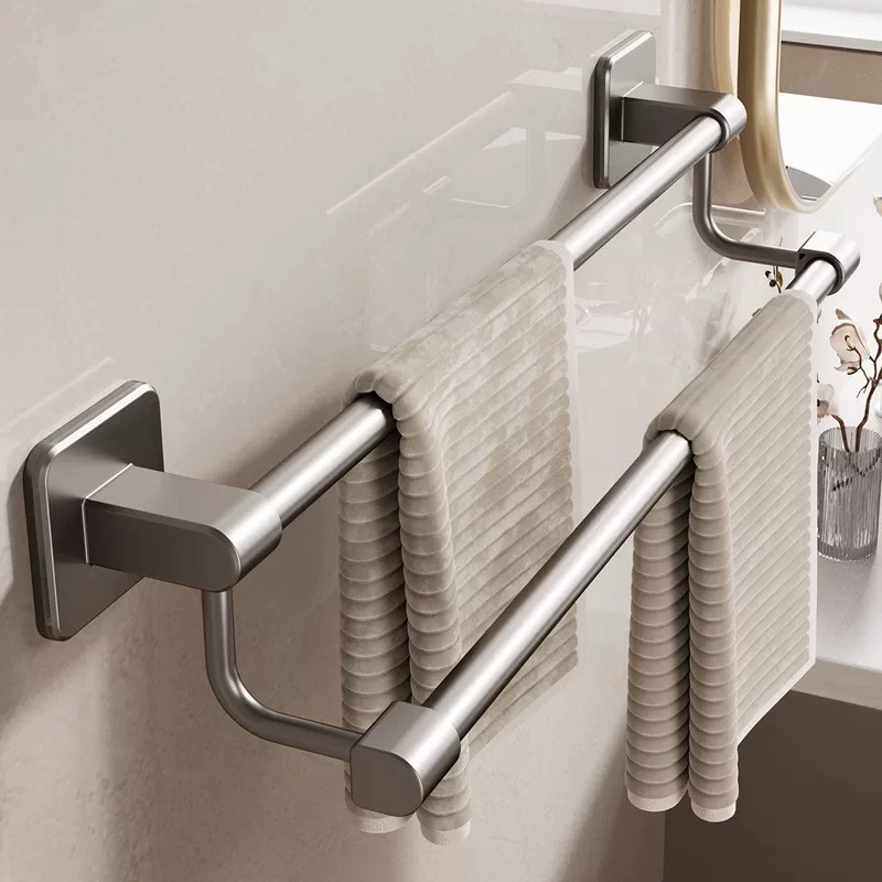 Space aluminum towel rack without punching toilet rack toilet toilet toilet storage rack kitchen multi-function