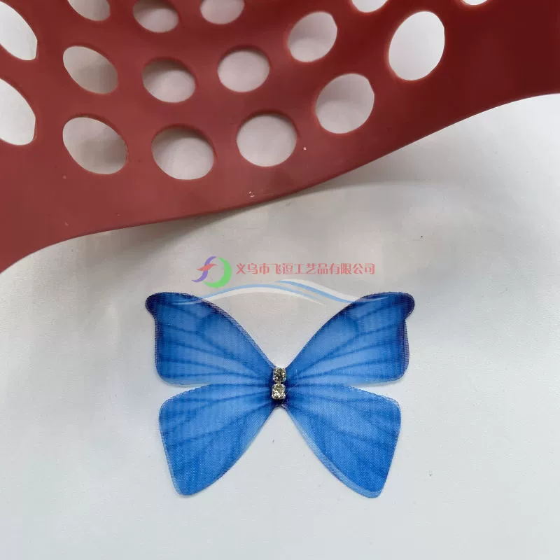 Моделирование горный хрусталь напечатан Марля Бабочка Антикварные аксессуары для волос одежда украшения материал взрыв букет с алмазной бабочкой