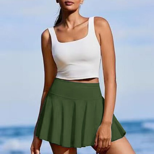 Women's Tennis Skirt Anti-Exposure Sports Skirt High Waist Shorts Pickleball Fitness Golf Alo Yoga Skirt