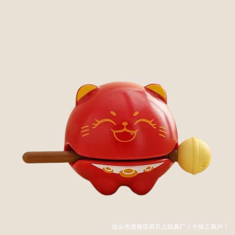 Golpear el juguete de descompresión de peces de madera Mérito 1 Decoración de gato de la suerte Oficina cura el estado de ánimo lindo juguete de dibujos animados image 16