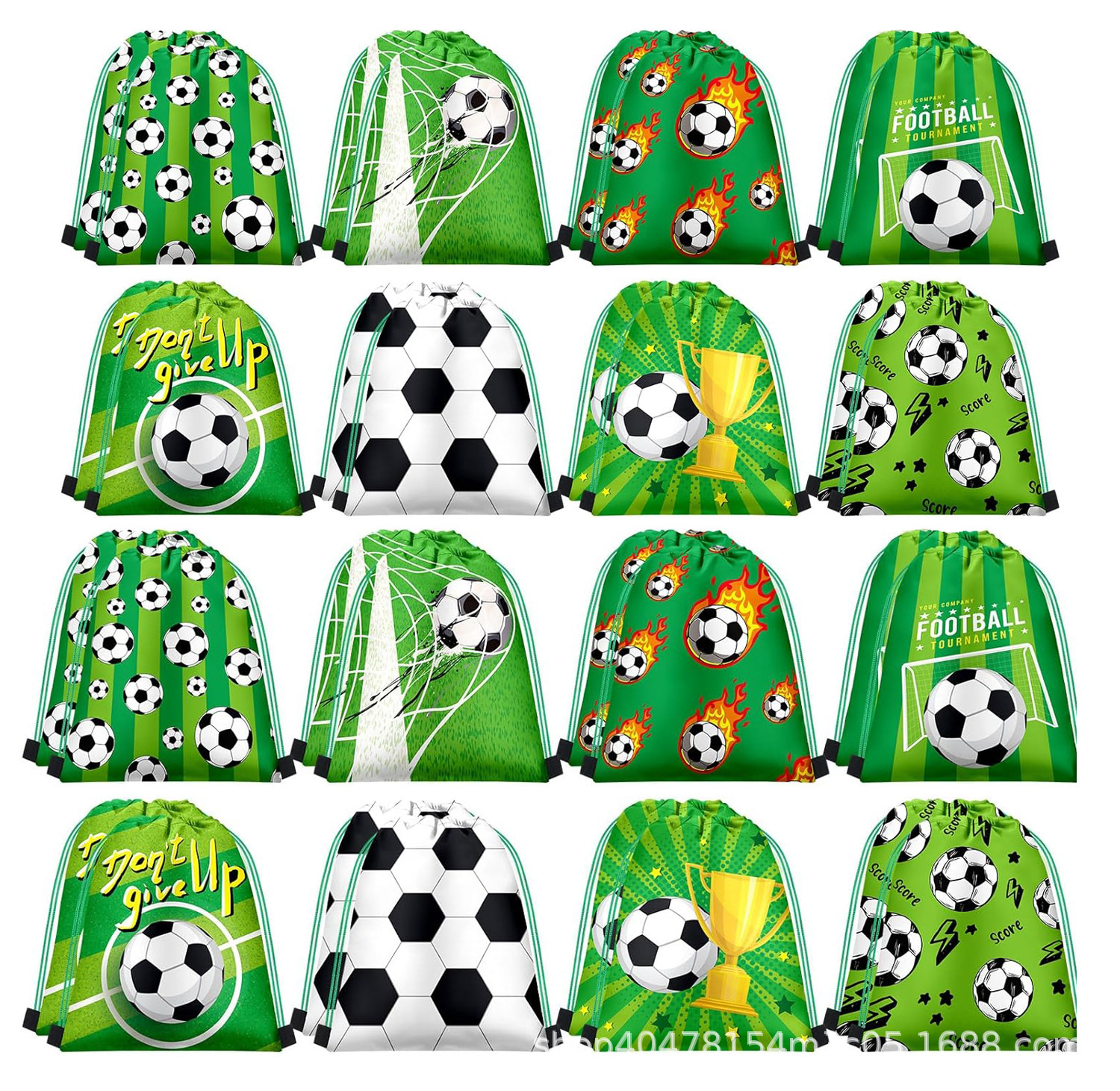 足球束口袋十足球儿童生日派对抽绳双肩背包袋便携收纳袋跨境新款