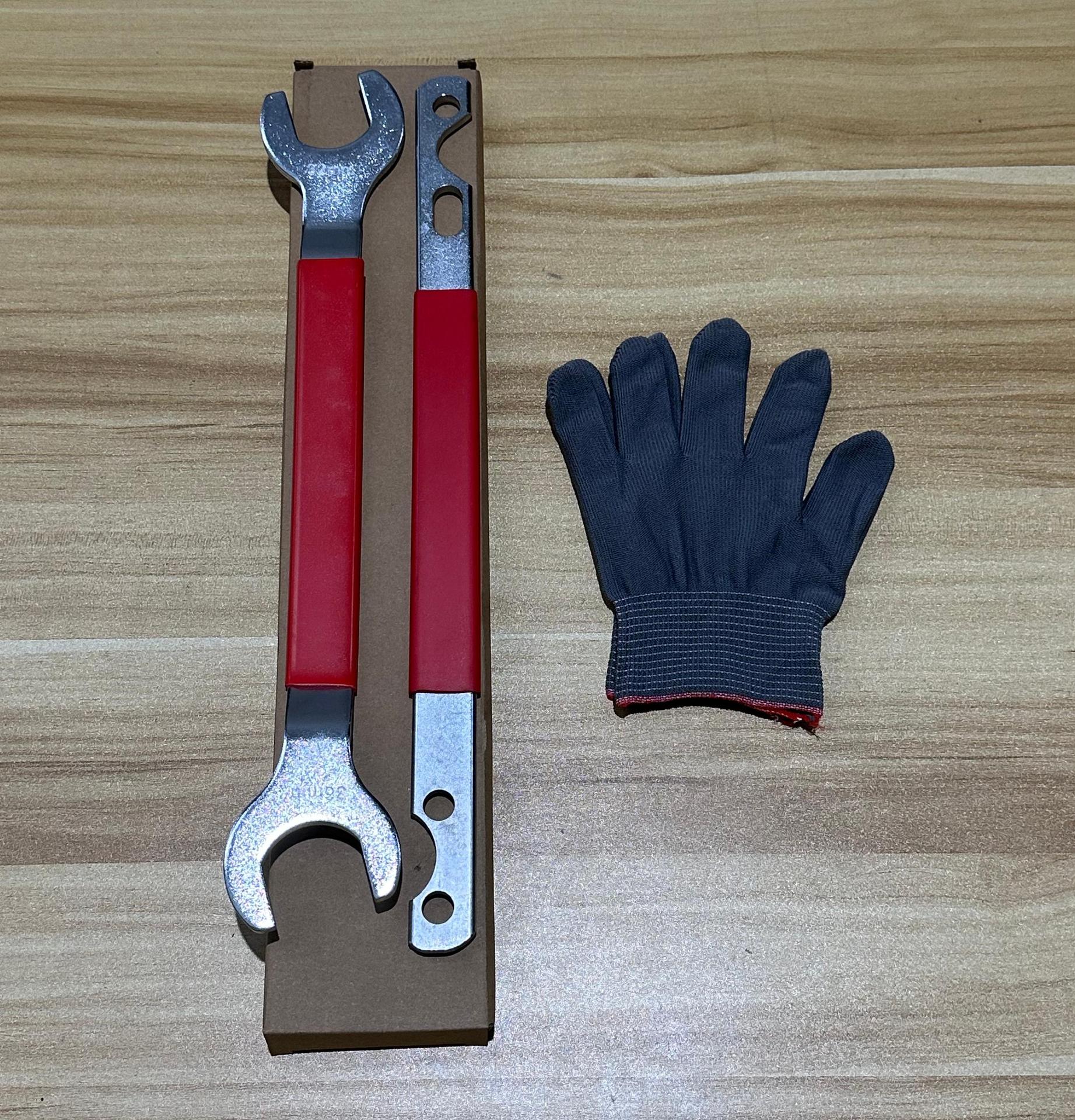 국경 간 뜨거운 판매 빨간색 플라스틱 손잡이 종이 상자 + 장갑