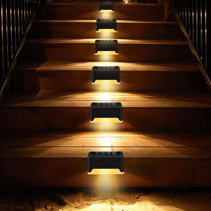 Nuevo solar escalera luz al aire libre LED impermeable paso luz patio decoración paisaje Luz Jardín Luz