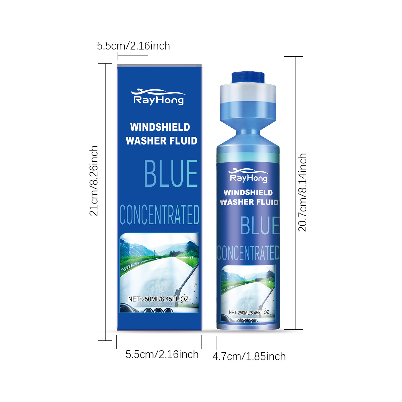 Rayhong Windshield Washer Fluid Car Glass Anti-Fog Water Repellent Penetration Decomposition Stubborn Oil Film Cleaner