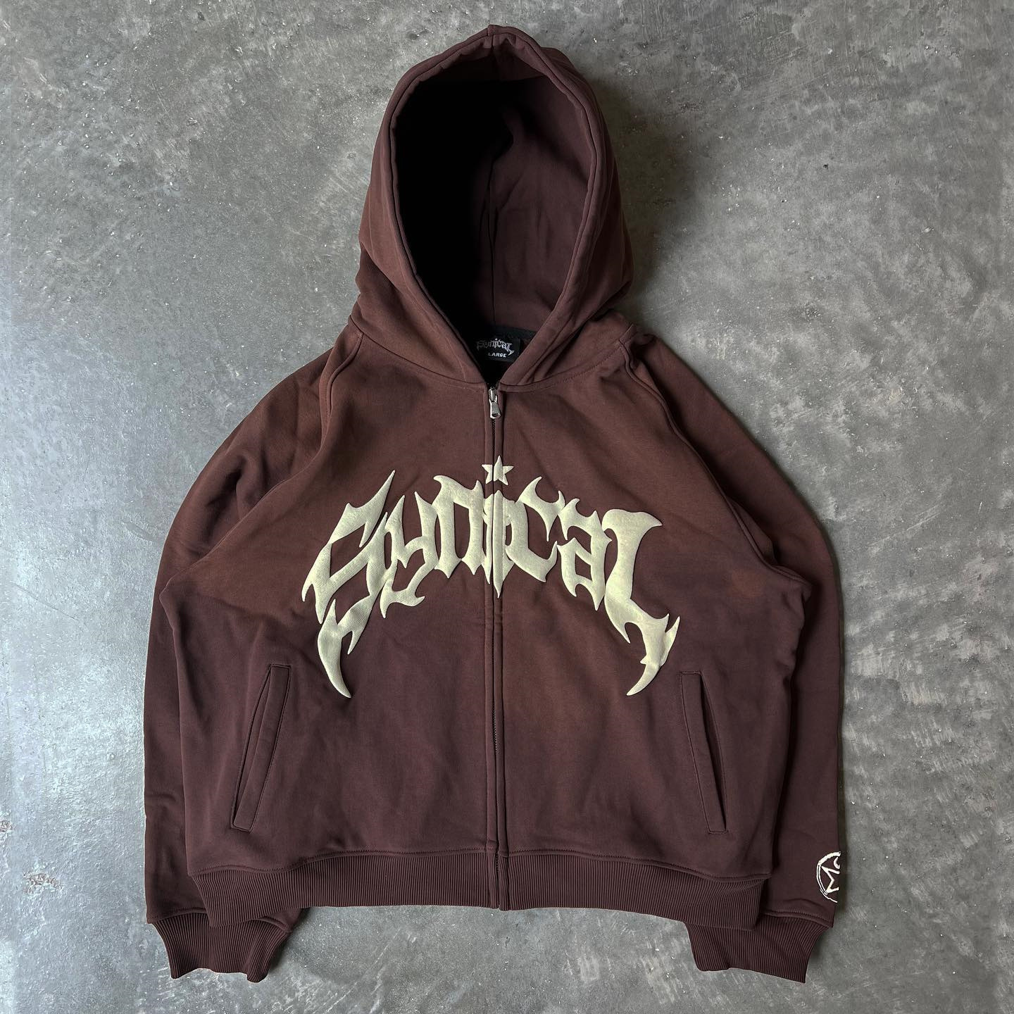 Sudadera con capucha y cremallera american retro gothic estrellas_voghion.com