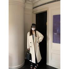 明星同款茵曼纯绵羊毛双面呢外套女年冬季新款气质大衣百搭高级感