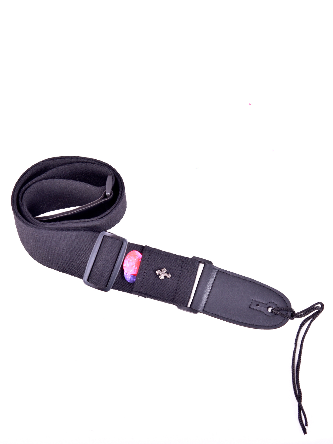 Personalidad, cinturón de guitarra de algodón cruzado, cinturón de bajo eléctrico, con bolsillo de palanca, fácil de usar