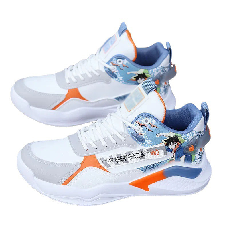 Herren High Top Leder Basketballschuhe Freizeitschuhe Sportlich_voghion.com