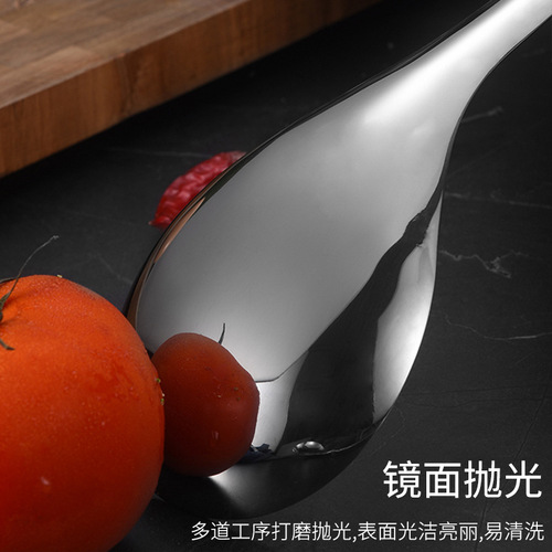 304 stainless steel Chinese rice spoon, thickened large spoon, household rice serving spoon, hotel canteen male spoon, serving spoon