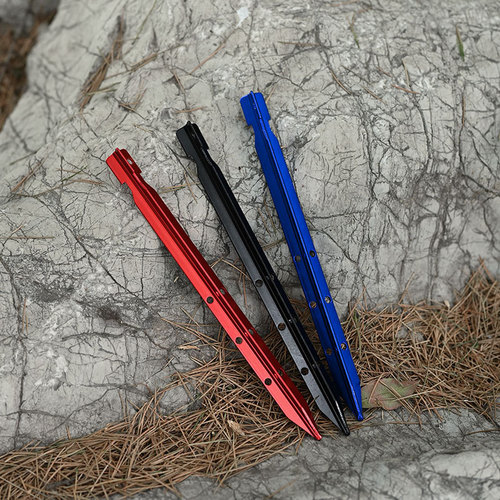 Outdoor tent accessories spike, triangular spike, 25 cm multi-hole aluminum spike, aluminum alloy rhombus spike, V-shaped spike
