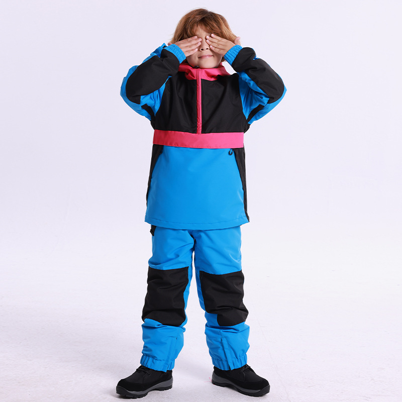 Nieuwe winter kinder skipak heren winddicht waterdicht warm sneeuwpak outdoor snowboard meisjes sneeuwpak_voghion.com