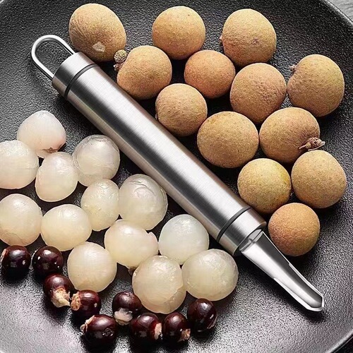 Longan peeling and corer stainless steel longan meat digging tool peeling shell button lychee longan longan dry longan knife