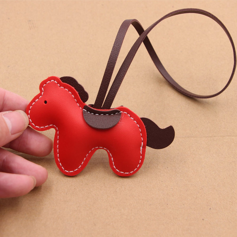 New Year Q-Version Cute and Round Little Horse Leather Bag Pendant Trendy Brand Year of the Horse Clothing Accessory Matching Charm Pendant New Year Q-Version Cute and Round Little Horse Leather Bag Pendant Trendy Brand Year of the Horse Clothing Accessory Matching Charm Pendant