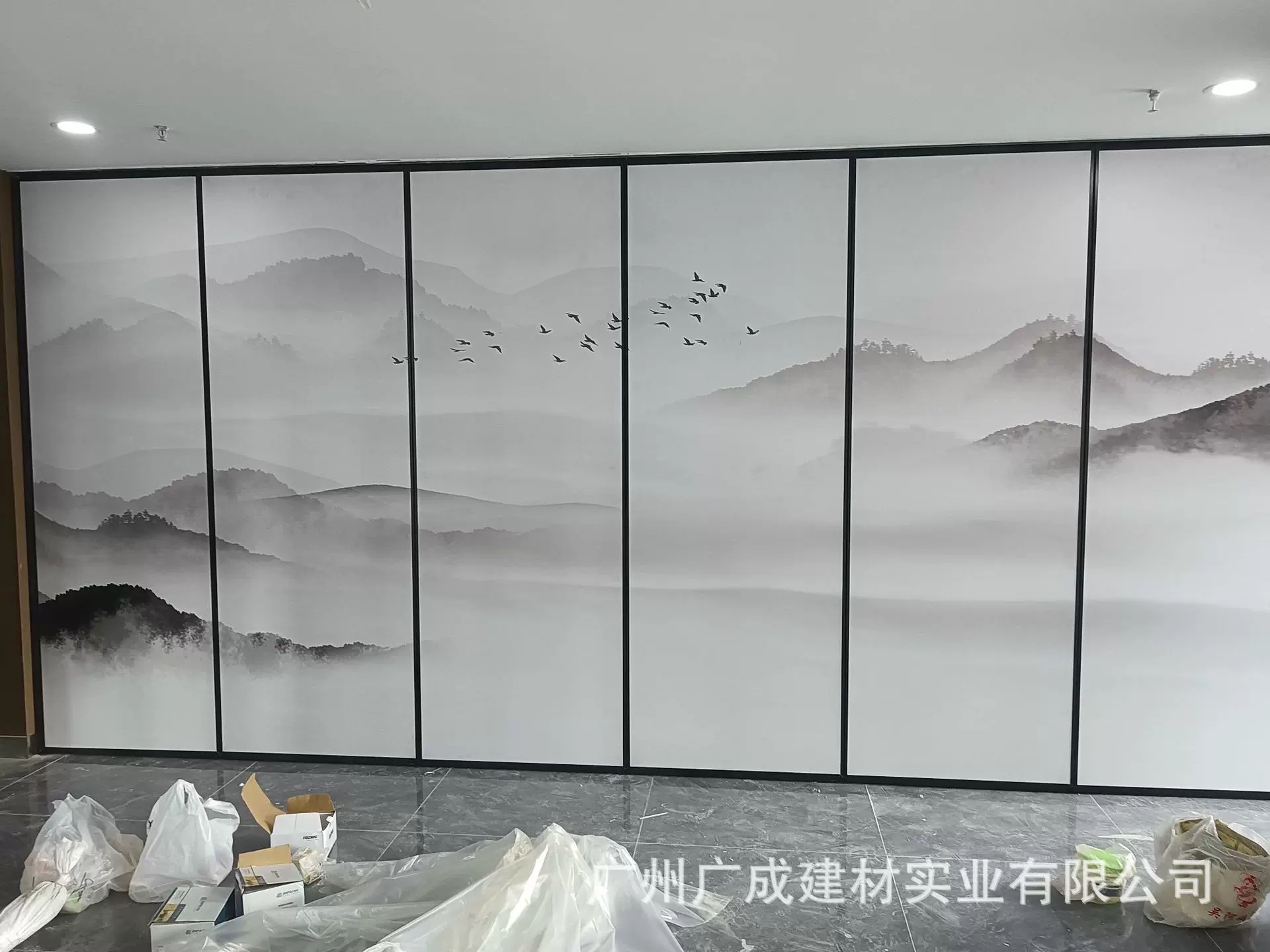 酒店活动隔断门宴会厅饭店包间隔断可移动屏风折叠办公室高隔断墙