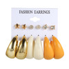 Earrings from pearl, set, Aliexpress, simple and elegant design, 9 pair