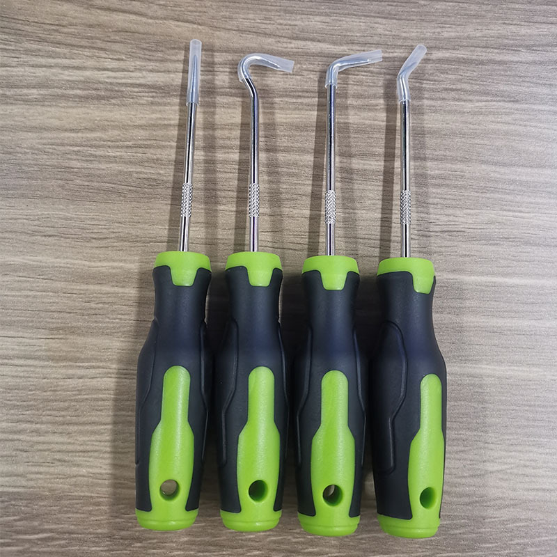 짧은 원형 손잡이 녹색 및 검정색 4피스 후크 세트(대량 호스 세트)