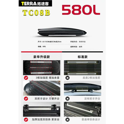 travel roof box universal – Roof box - standard-580ltc08b