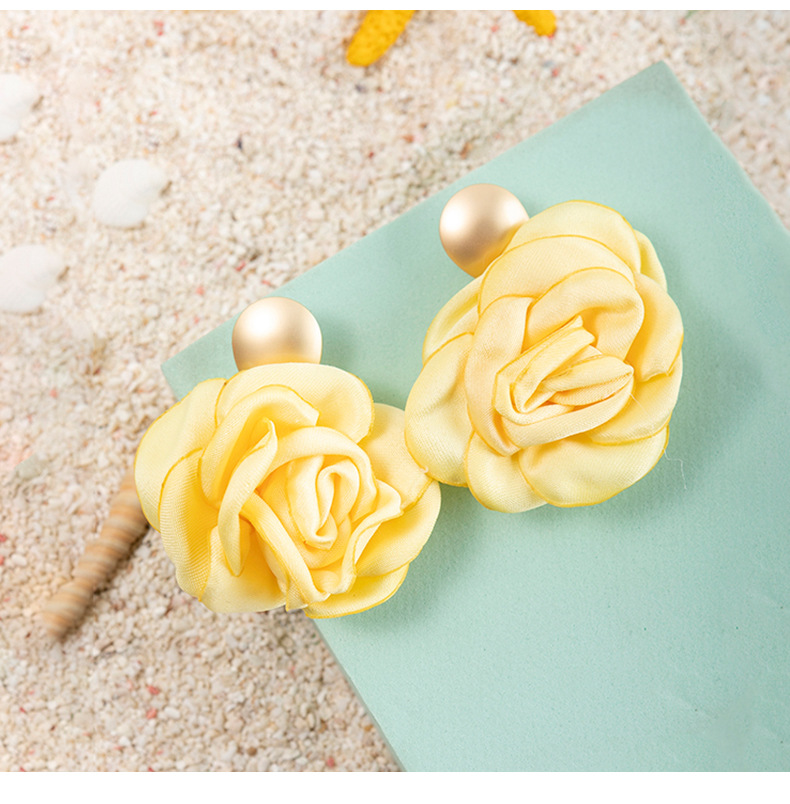 Fashion Flower Polyester Drop Earrings display picture 2