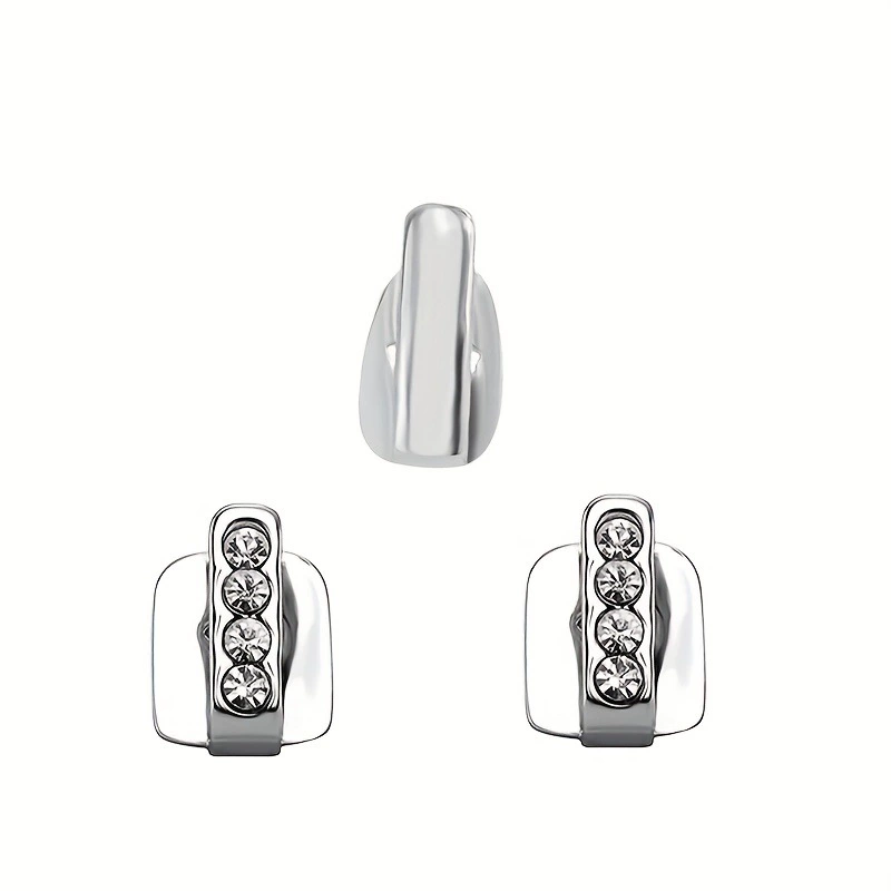 Хит продаж на Temu, комплект из трёх rhinestone крест-несмотря на границы, сочетание зубовhip hop зубные гриллы