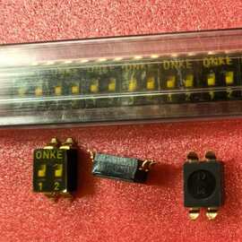 KE原装2位2.54mmSMD平拨贴膜开关管装-DSIC02TSGET-图片仅供参考