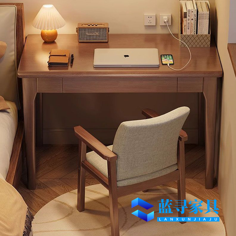 All Solid Wood Desk Bedroom Student Study Table Small Apartment Desk Home Computer Desk Simple Study Writing Desk