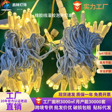 工程专用 ip67 橡胶线灌胶灯串室外圣诞节日满天星饶树leed灯串