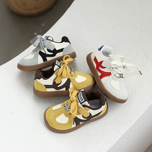 板鞋2025秋季新款男鞋女童轻便软底时尚休闲一脚蹬潮德训鞋宝宝鞋